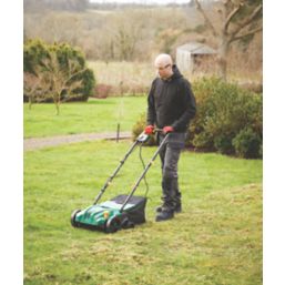 Powered shop lawn raker