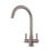 Clearwater Davina Dual-Lever Bridge Mixer Tap Brushed Nickel PVD