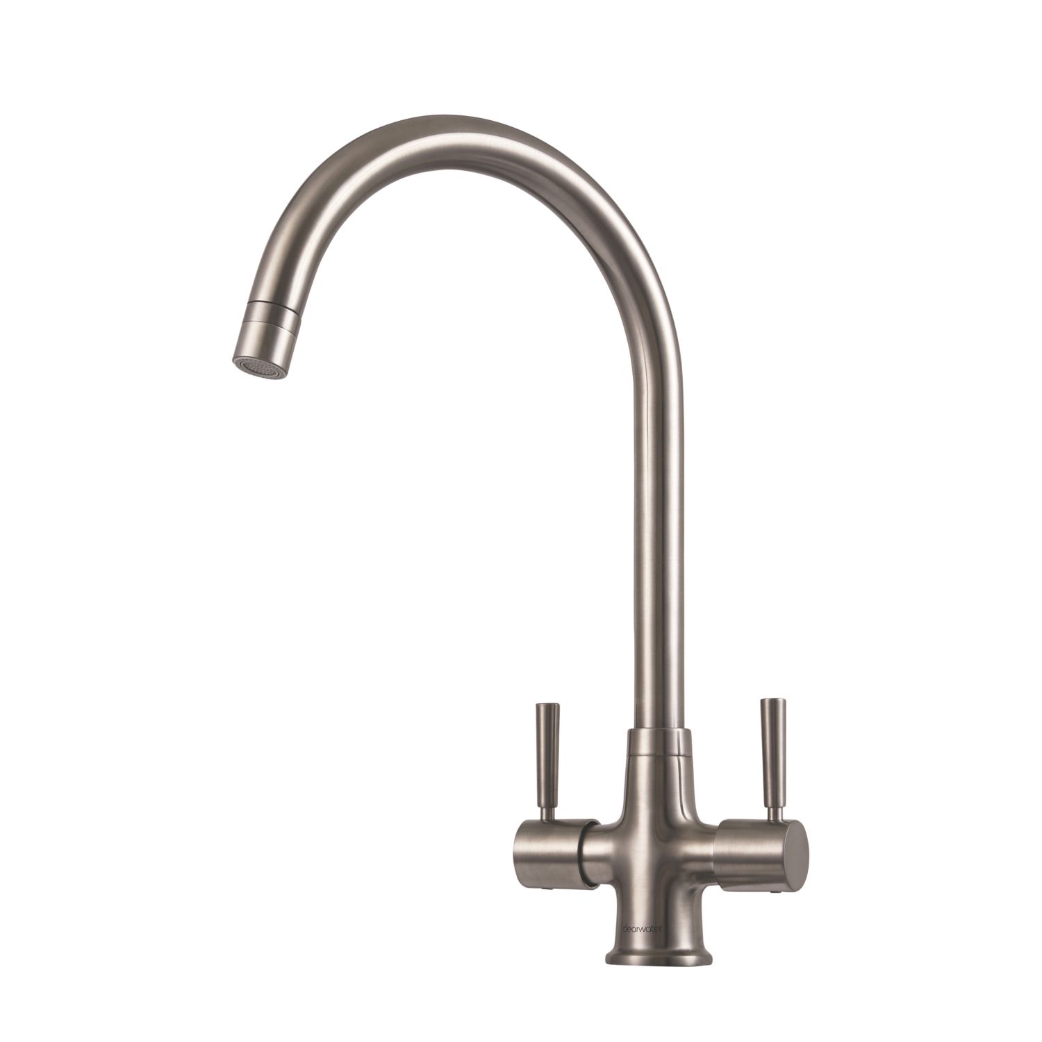 Clearwater Davina Dual-Lever Bridge Mixer Tap Brushed Nickel PVD (296FJ)