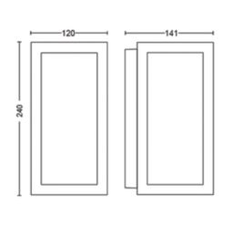 Philips Hue Impress Outdoor LED Slim Wall Light Black 8W 1180lm