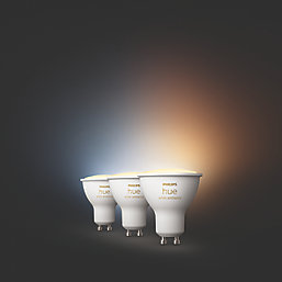 Philips Hue   GU10 LED Smart Light Bulb 5W 350lm 3 Pack
