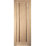 Jeld-Wen Worcester Unfinished Oak Veneer Wooden 3-Panel Internal Door 2040mm x 726mm