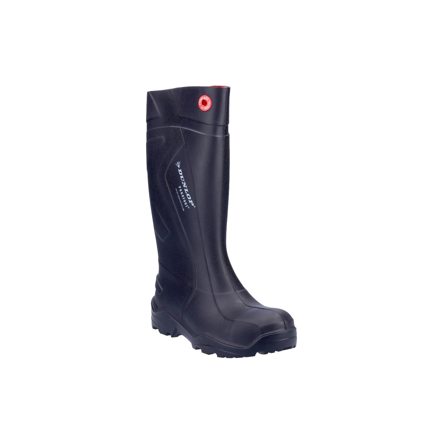 Dunlop Purofort+ Size 10.5 Black Steel Toe Cap Safety Wellies (296JX)