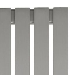 Time Lunar 2000mm x 340mm 3703BTU Matt Chrome Vertical Designer Radiator