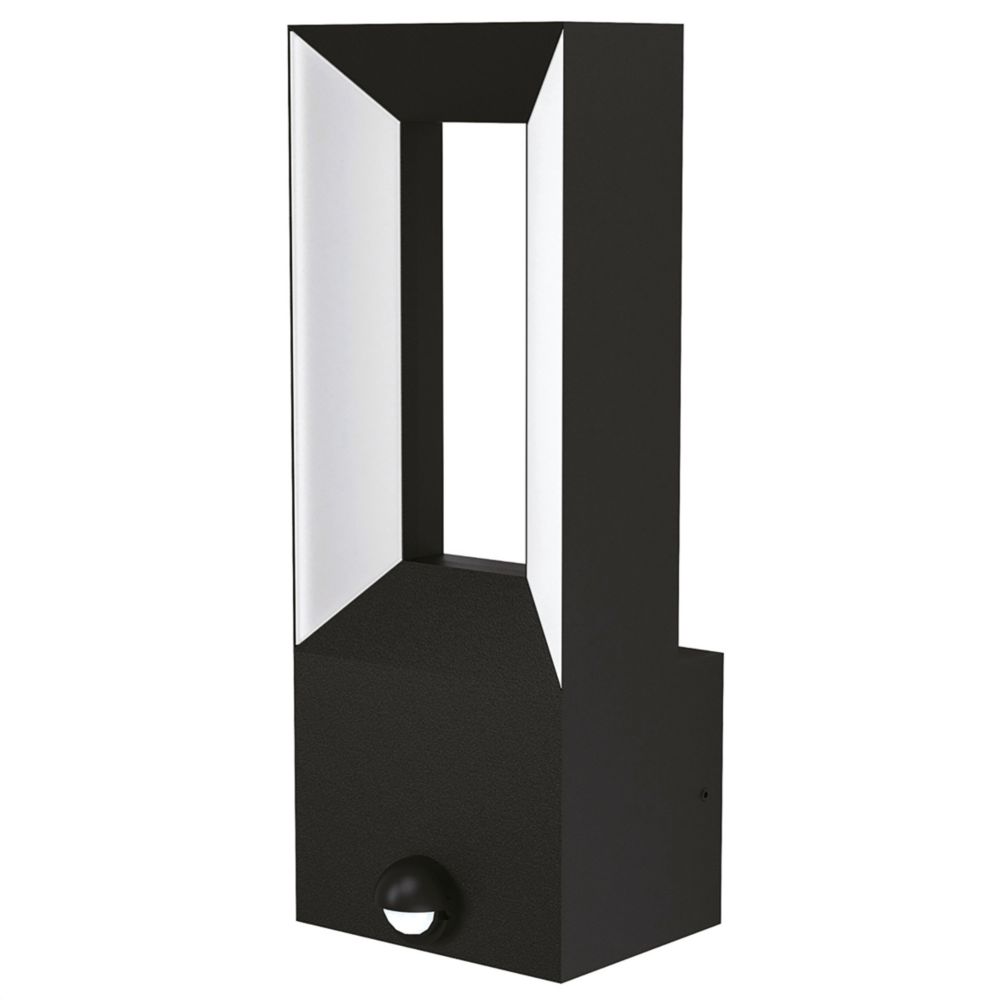 Eglo Riforano Outdoor LED Wall Light With PIR Sensor Black 5W 1100lm