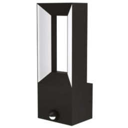 Eglo Riforano Outdoor LED Wall Light With PIR Sensor Black 5W 1100lm