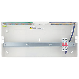 British General Fortress 22-Module 20-Way Part-Populated  Main Switch Consumer Unit