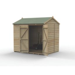Forest Beckwood 7' 6" x 6' (Nominal) Reverse Apex Shiplap Timber Shed with Base & Assembly