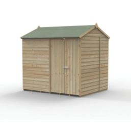 Forest Beckwood 7' 6" x 6' (Nominal) Reverse Apex Shiplap Timber Shed with Base & Assembly