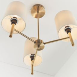 Quay Design Sophia 3-Light Ceiling Antique Brass