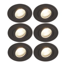 Spa Cali Adjustable  Downlights Matt Black 6 Pack