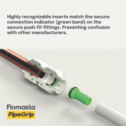 Flomasta NDSI10M1 Polybutylene & PEX Push-Fit Pipe Insert 10mm 10 Pack