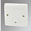 MK Logic Plus 13A Unswitched Fused Spur & Flex Outlet  White