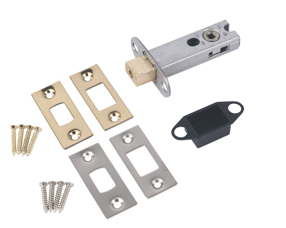 Smith & Locke Electro Brass / Satin Chrome Tubular WC Dead Bolt 76mm