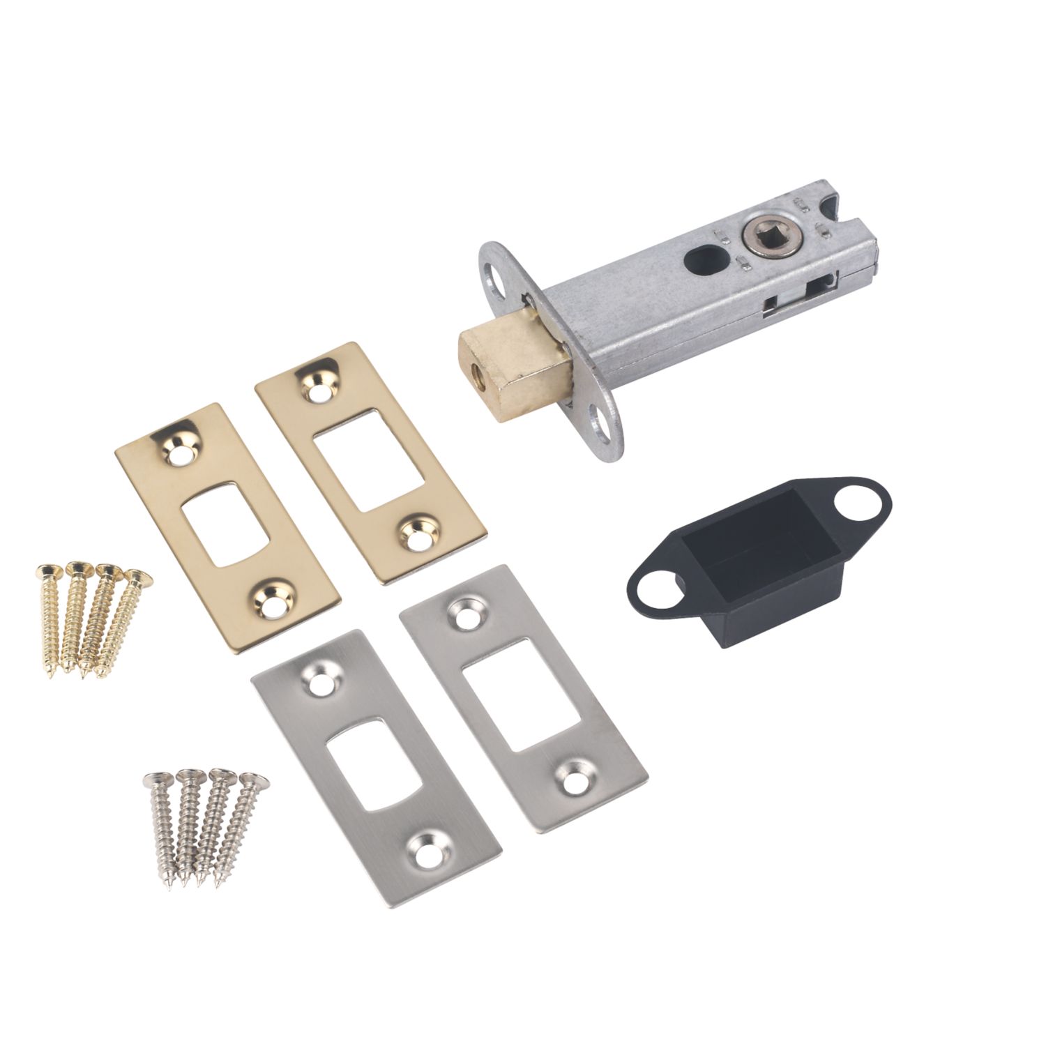 Smith & Locke Electro Brass/Satin Chrome Tubular WC Dead Bolt 76mm Case - 56mm Backset (2977K)