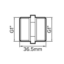 Flomasta Hexagon Nipple 1" x