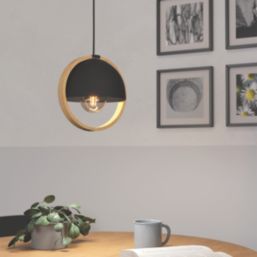 Eglo Callow Pendant Light Black / Brown