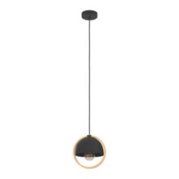 Eglo Callow Pendant Light Black / Brown
