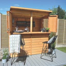 Forest  3' x 6' (Nominal) Pent Shiplap Timber Bar & Garden Store with Assembly