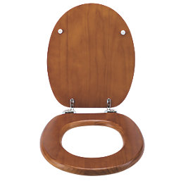 Croydex Davos  Toilet Seat Pine Antique