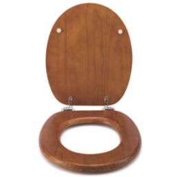 Croydex Davos  Toilet Seat Pine Antique