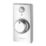 Aqualisa Visage HP/Combi Rear-Fed Chrome Thermostatic Smart Shower with Bath Overflow Filler