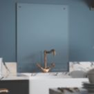 Laura Ashley  Clear with Copper Caps Kitchen Splashback 600mm x 750mm x 6mm