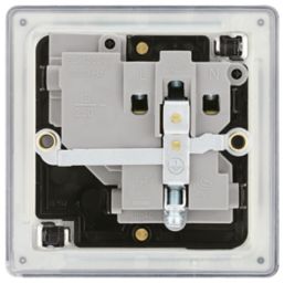 LAP  13A 1-Gang DP Switched Power Socket Slate Grey  with Black Inserts