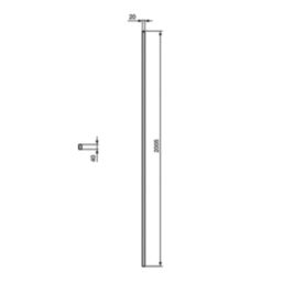 Ideal Standard I.life Silver 20mm Additional Wall Profile 20mm x 2005mm