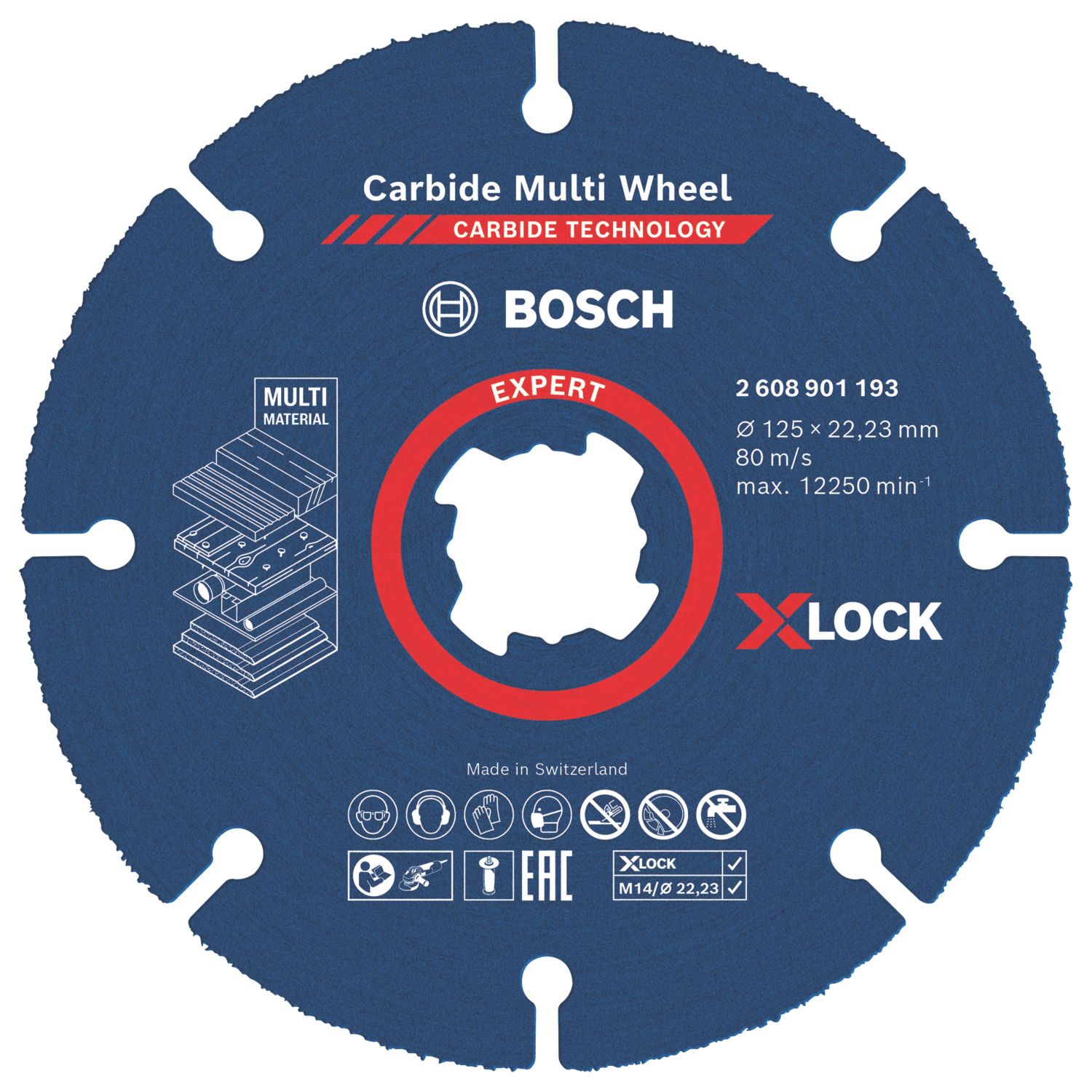 Bosch Expert X-Lock Multi-Material Multi-Wheel 125mm (5") (297KY)