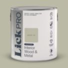 LickPro 2.5Ltr Green 01 Satin Water-Based Trim Paint