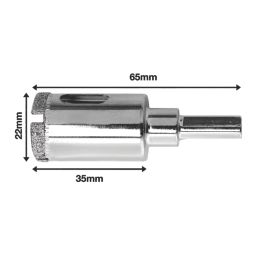 Titan Wet Diamond  Holesaw 22mm x 65mm