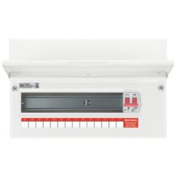 British General Fortress 16-Module 14-Way Part-Populated  Main Switch Consumer Unit