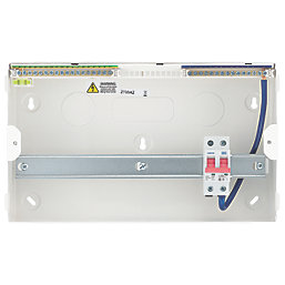British General Fortress 16-Module 14-Way Part-Populated  Main Switch Consumer Unit