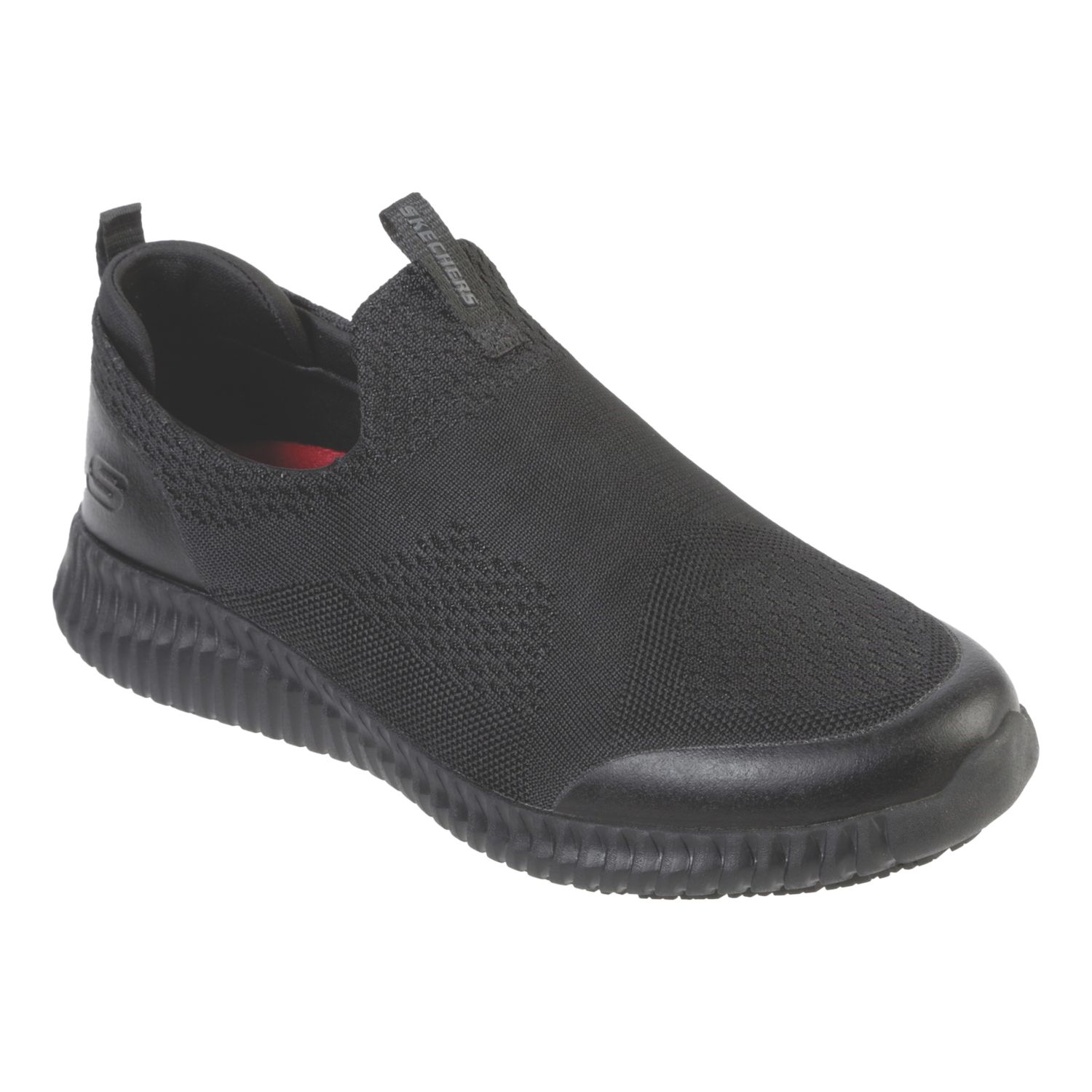 Skechers Cessnock Colleton Size 9 Black Slip-On Occupational Trainers (297YP)