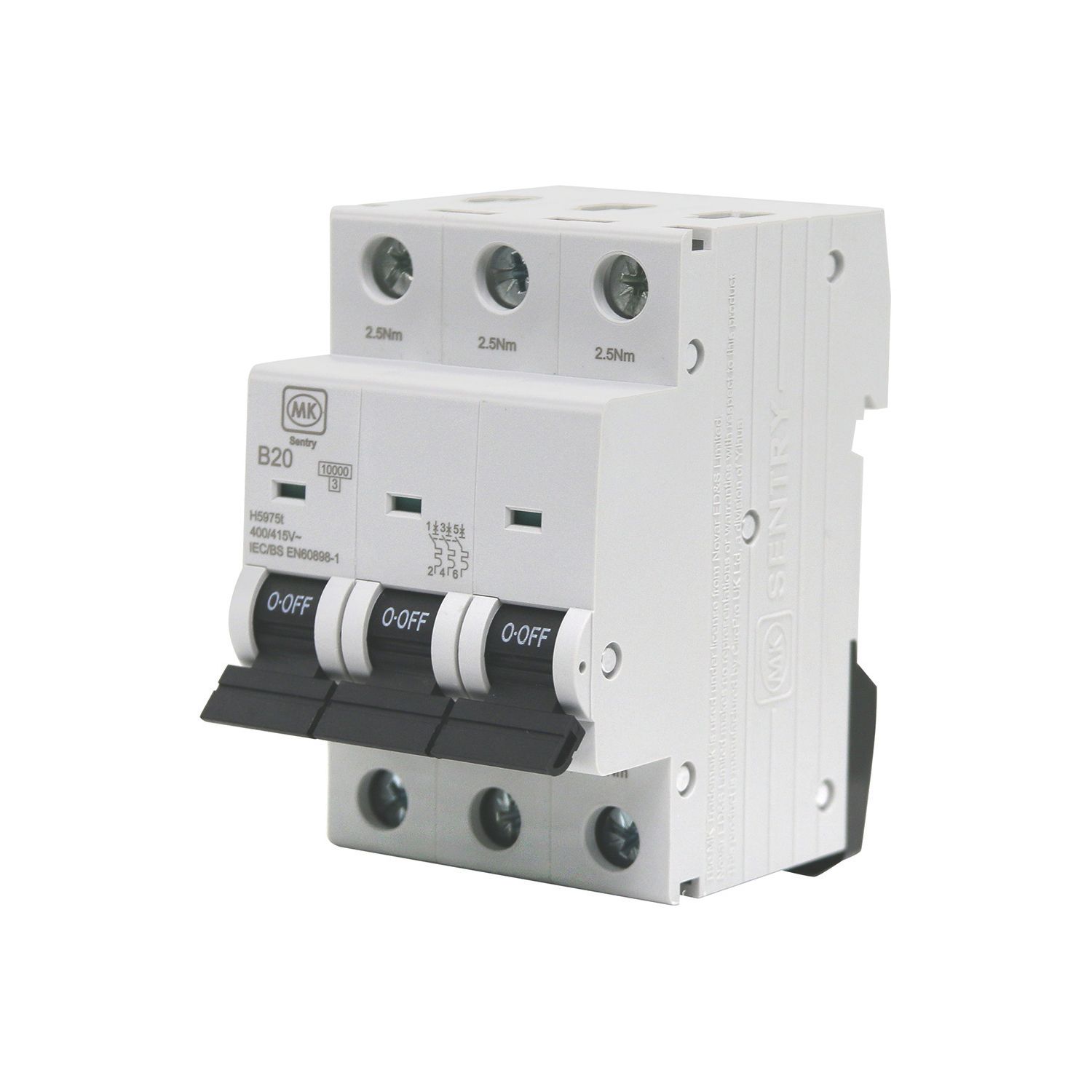 MK Sentry 20A 3-Pole B Curve 3-Phase MCB (297YW)