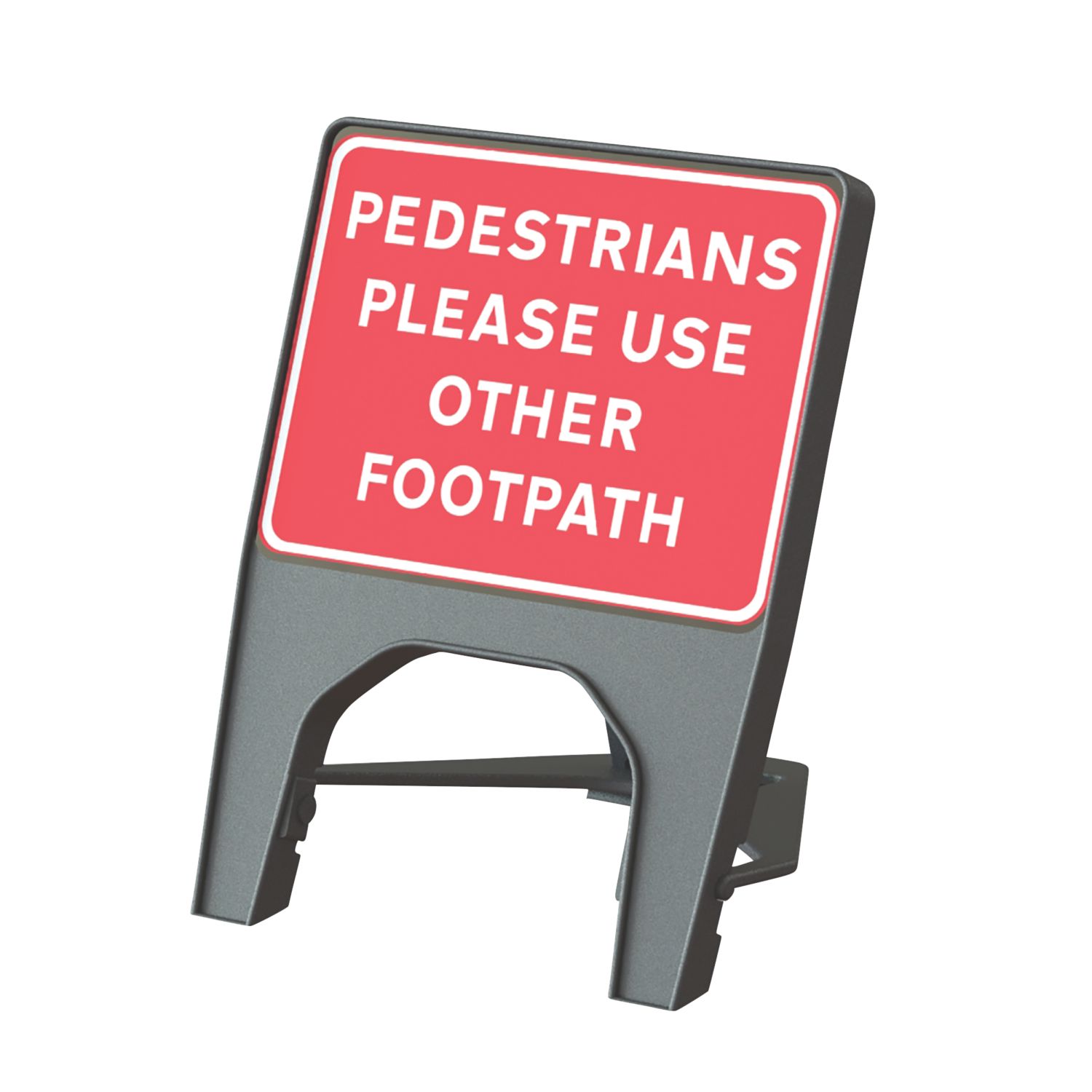 Melba Swintex Q Sign Rectangular "Pedestrian Please Use Other Footpath" Traffic Sign 610mm x 775mm (2983V)