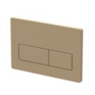 Dual Water-Saving Low Volume Flush Rectangular Flushing Plate Brushed Brass