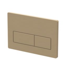 Dual Water-Saving Low Volume Flush Rectangular Flushing Plate Brushed Brass