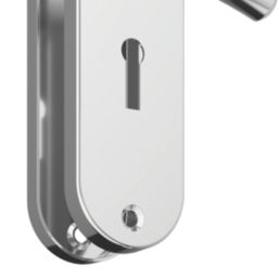 Cooke & Lewis Bourne Lever on Backplate Lockable Handle Pair Polished Chrome