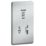 Knightsbridge Curved Edge 2-Gang Single Voltage Shaver Socket 230V AC White