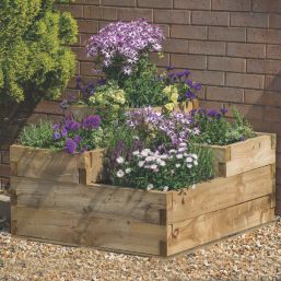 Forest Caledonian Tiered Garden Planter Natural Timber 900mm x 900mm x 588mm