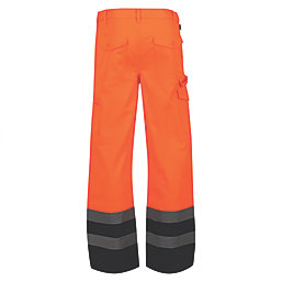 Regatta Pro Hi-Vis Cargo Trousers Orange / Navy 38" W 31" L