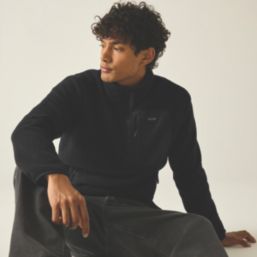 Regatta Frankie Borg Half Zip Fleece Black/Black  X Large 43-44" Chest