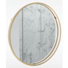 Sensio Aspect Round Bathroom Mirror Brushed Brass With 2240lm LED Light 600mm x 600mm