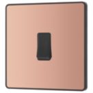British General Evolve 20A 16AX 1-Gang Intermediate Light Switch Copper with Black Inserts