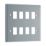 British General Nexus Metal Grid 8-Module Grid Faceplate Grey