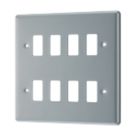 British General Nexus Metal Grid 8-Module Grid Faceplate Grey