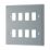 British General Nexus Metal Grid 8-Module Grid Faceplate Grey
