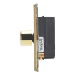 Contactum Lyric 3-Gang 2-Way LED Dimmer Switch  Brushed Brass